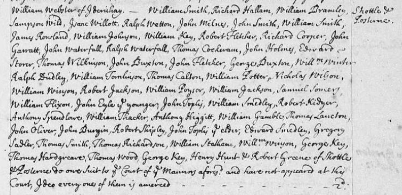 Manor court records 1650