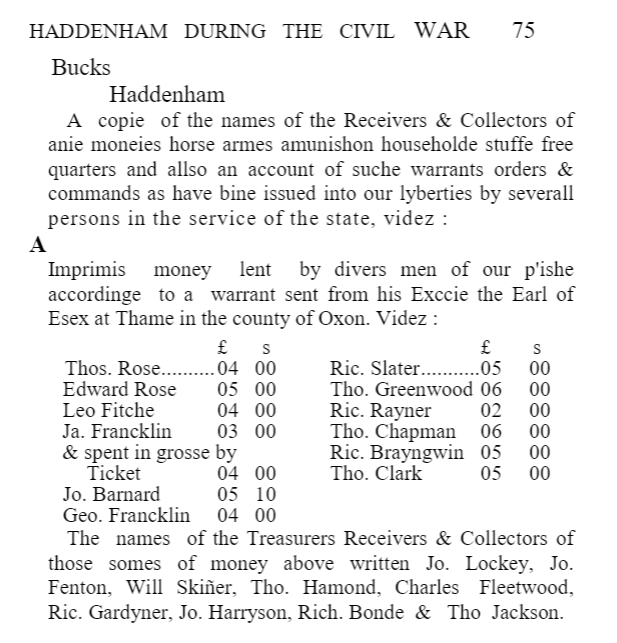 Haddenham Civil War 1