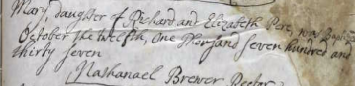 Mary Peer birth