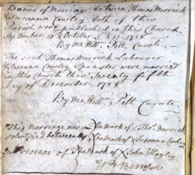 Thomas Merrick marriage