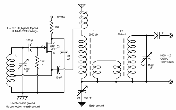 schematic crystal set bfo #3